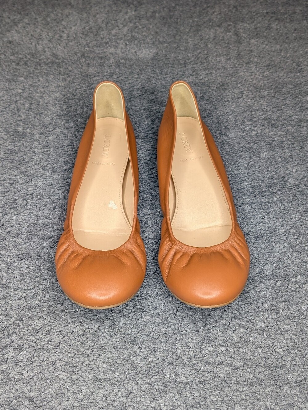 J. Crew Cece Ballet Flat Leather Burnt Sienna Women's 10 - Picture 3 of 12